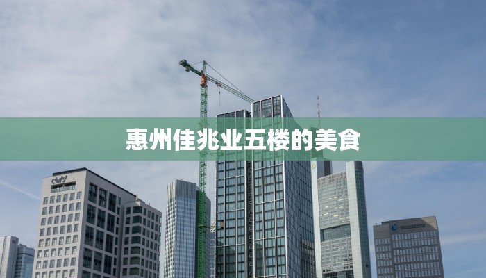 惠州佳兆业五楼的美食